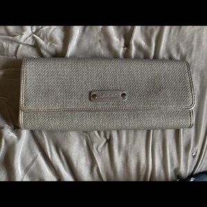 Silver Carlos Falchi Clutch